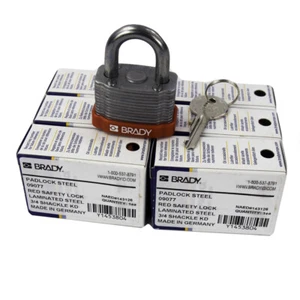 Brady 118935 Keyed Different Padlock Reinforced Steel (Pack of 6) - Picture 1 of 1