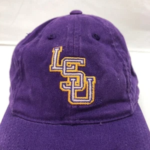 LSU BORDADO LOGO HOMBRE MORADO OFICIAL AJUSTABLE CORREA GORRA SOMBRERO  - Imagen 1 de 8
