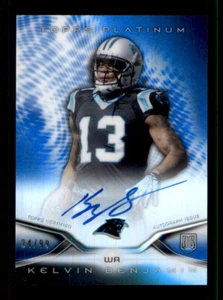 2014 autógrafos Kelvin Benjamin 2014 platino #39 refractores azules #/99 - Imagen 1 de 2