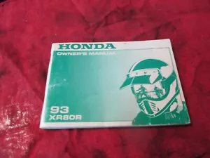 Honda Motorcycles 1993 XR80 Owner's Manual & Tips and Practice Guide 120724 - Bild 1 von 11