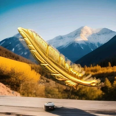 Vintage Feather Design Brooch. Gold Plated. Exquisite Detailing. Free Gift Bag - Image 1 of 4