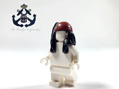 LEGO Piratas del Caribe Minifigura Capitán Jack Gorrión Cabello 95221pb01 Foto 1 de 2