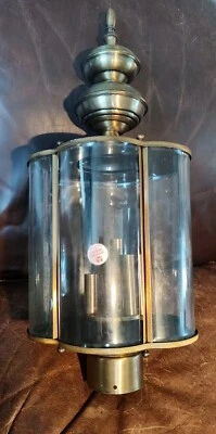 Уличный винтажный латунный фонарь American Lantern 3 лампы - Изображение 1 из 4