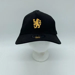 New Era Trucker Chelsea Snapback Hat Cap Mesh Back Solid Black Adjustable - Picture 1 of 6