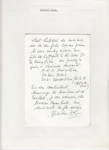 Skender Zogu Original Autogramm, Royalty Albania (L6350) - Bild 1 von 1
