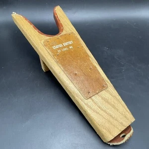 Boot Jack Gravios Booter Madera Original de Colección con Cuero St Louis MO Gravois - Imagen 1 de 8