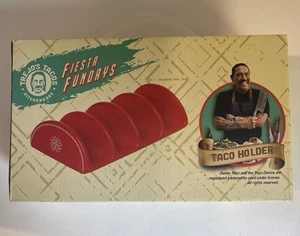 Trejo’s Tacos Fiesta Fundays Durable Red U-Shaped Groove Taco Holder - Picture 1 of 5