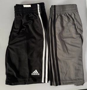 ADIDAS Youth Classic 3 Stripe Sports Athletic Active Shorts 2 Pack L-14/16 - Picture 1 of 5