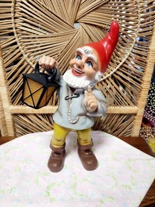 Vintage Large 14” Dwarf Garden Gnome Elf with Lantern ZEHO West Germany 1980 - Picture 1 of 7