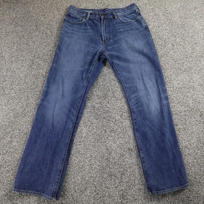 Pantalones de mezclilla Gap Jeans para hombre 32X30 azul oscuro 1969 fácil pierna recta desvanecimiento Y2K 00s Foto 1 de 4