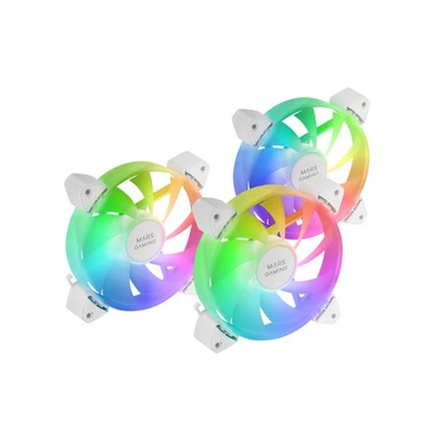 MF-3A Kit 3X Ventilateurs FDB Ultra Silencieux 120mm Eclairage ARGB Rainbow 3... - Image 1 of 4