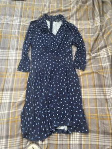 French Connection Women's Midi Dress UK 12 Blue Viscose with Elastane A-Line - Picture 1 of 5