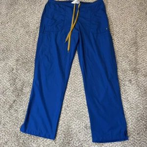 Carhartt Force Pants Mens Large Blue C52106P Scrub Medical Workwear Stretch - Picture 1 of 10
