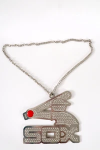 HUGE Chicago White Sox Metal Homerun Chain - 80s Logo Necklace with "Diamonds" - Picture 1 of 10