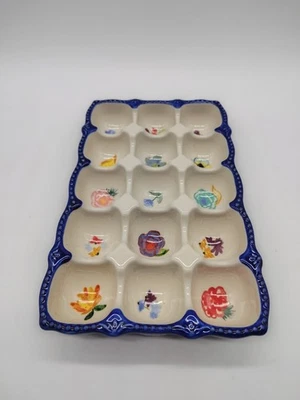 Porta huevos de 15 quilates de gres The Pioneer Woman diseño floral excelente 👍 Foto 1 de 4