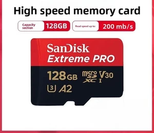 SanDisk Micro SD Card Extreme Memory Card 128 GB 4K Ultrafast Black Card - Picture 1 of 1