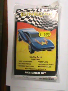 PINECAR PINEWOOD DERBY P414 STARFIRE DESIGNER KIT NEW NIP - Picture 1 of 1