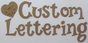 1.5" FUN SERIF Chipboard Letters - Custom Lettering Scrapbook Alphabets - 52 Pc - Picture 1 of 6