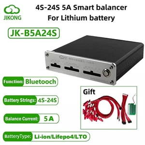 JK-B5A24S For Li-ion LiFePo4 Battery 4S-24S 5A Smart Active Balancer w/Bluetooth - Foto 1 di 21