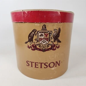 De colección Stetson Vaquero Tostado Alto Ovalado Sombrero Caja Solo Sombrerería Publicidad - Imagen 1 de 9