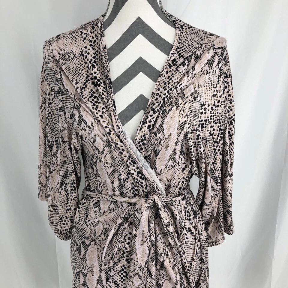 Roupão de pijama Secret Treasures manga quimono rosa macio pele de cobra grande 12-14 - Imagem 1 de 4