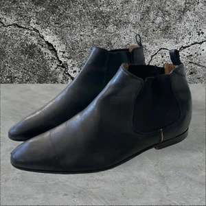 Paul Smith Leather Boots Falconer 489739 Black Shoes Men’s Size 8 GUC 👞 - Picture 1 of 14