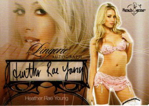 HEATHER RAE YOUNG - Playboy Playmate 2010- Benchwarmers - Autograph Trading Card