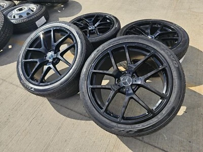 21" Mercedes GLE GLC EQE GLE450 GLE350 AMG OEM black wheels rims tires - Image 1 of 4