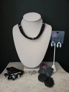 Juego de Collar y Pendientes de JOYERÍA PAPARAZZI Nuevo con Etiquetas Tono Plateado, Pulsera, Pendiente, Anillo - Imagen 1 de 13