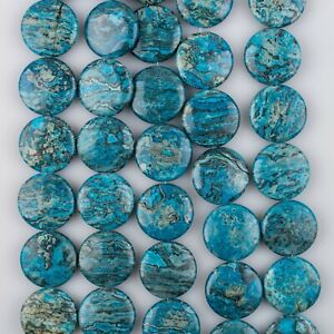ø30mmx5mm Blue Ripple Jasper 30mm Round Beads 
