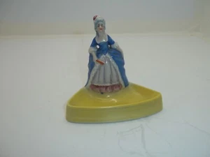 VTG HALF DOLL RELATED FIGURAL REGENCY LADY IN BLUE TRINKET TRAY - Picture 1 of 5