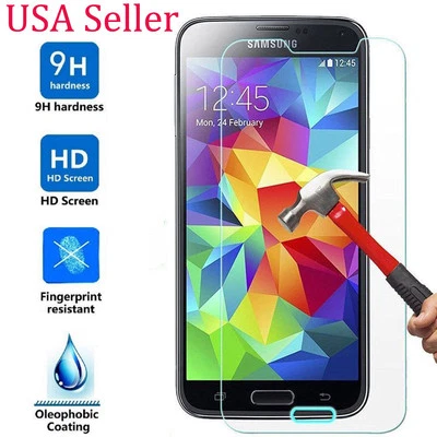 9H Tempered Glass Screen Protector Cover for Samsung Galaxy S5 Mini USA - Image 1 of 3