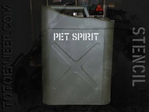 POCHOIR STENCIL MARQUAGE BOISSON PET SPIRIT BRITAIN GB . WD jeep willys - Imagen 1 de 1