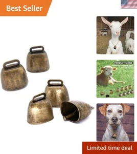 Versátiles campanas de vaca pequeñas de latón - Paquete de 5 con tono fuerte para seguimiento de animales - Imagen 1 de 9