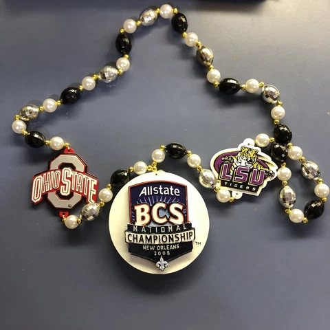 2008 NCAA BCS Championship Necklace LSU Vs Ohio State New Orleans Cover
