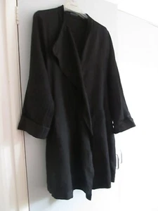OSKA stylish black heavy linen jacket. Size 2 - Picture 1 of 5