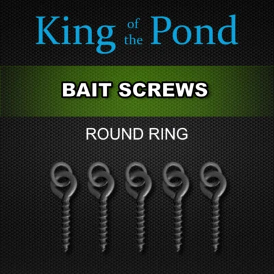 KOTP Köderschrauben mit 3,7mm Rundring matt schwarz - 12mm lang, Stck 10 - Karpfenangeln