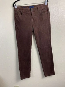 Talbots Brown Corduroy Signature Skinny Pants Women size 6 Mid Rise Classic - Picture 1 of 13