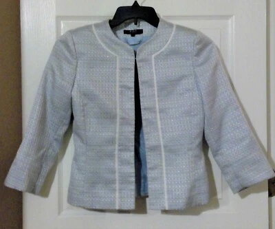 Alex Marie Blazer, women's size 4, light blue/silver, professional, bargain - Imagem 1 de 4