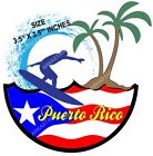PUERTO RICO FLAG, PR STICKER-DECAL, BANDERA PUERTO RICO, BORICUA SURFER-#65