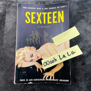 Vintage Pulp Sleaze Taschenbuch GGA Sexteen Don Elliott 1962 Midnight Reader - Bild 1 von 9
