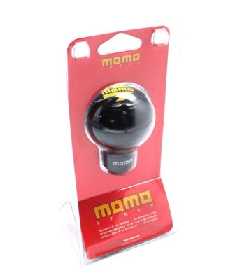 MOMO SK51 Black Aluminum Gear Shift Shifter Knob with MOMO Logo POSK51BLKLUC - Image 1 of 4