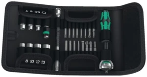Bit-/Steckschlüsselset KK Zyklop Speed 26-tlg.Schlitz/PH/PZD/Knarre/7 Nüsse WERA - Bild 1 von 3