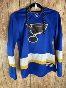 ST. LOIUS BLUES JERSEY SIZE S WOMANS DAVID BACKES REBOOK AUTHITIC VNDS - Picture 1 of 6