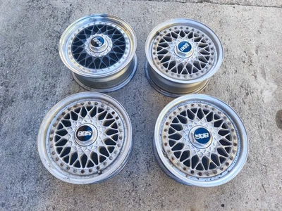 BBS RS 033 3tlg  15" 4x100 Et34 6.5J Golf Mk1 2 3 Bmw E21 E30 Keine  Rs 001 003 - Bild 1 von 4