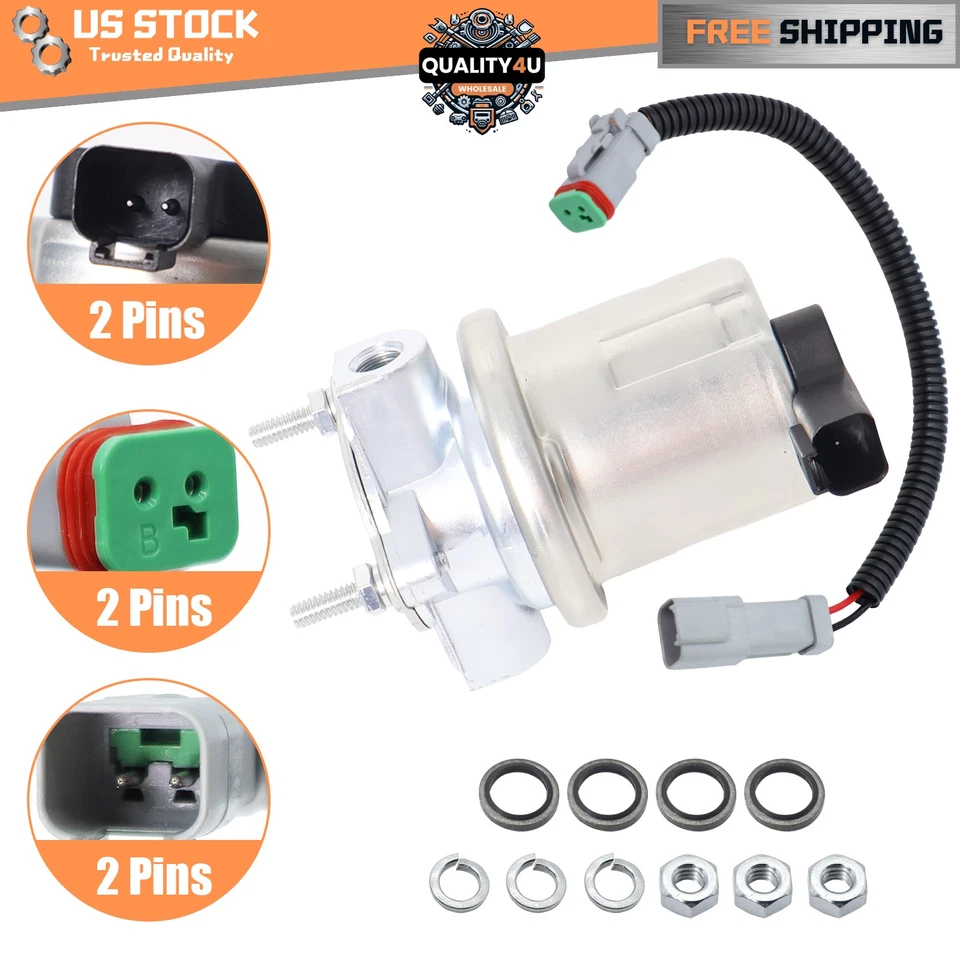 For Cummins QSB Electric 12v Fuel Pump Transfer 4943048 4935730 4932707 5362273 - Image 1 of 4