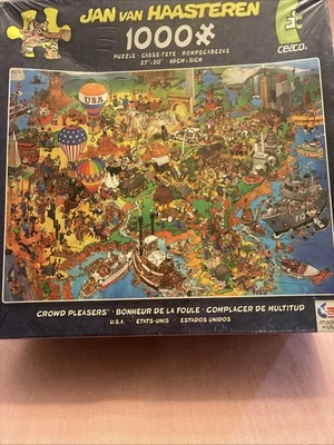 Rompecabezas Ceaco 3342-18 Crowd Pleasers campo de golf Jan Van Haasteren - 1000 Foto 1 de 2