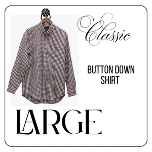 Ralph Lauren Shirt Mens Large Red Blue Plaid Blake Button Down Long Sleeve Check - Picture 1 of 4