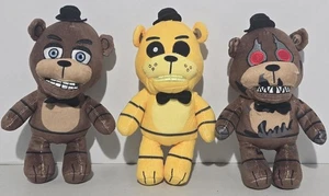 Five Nights At Freddys 10 YEARS Golden Freddy Fazbear Plush Phatmojo Lot Of 3 - Picture 1 of 10
