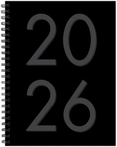 Black 2026 6.5" x 8.5" Weekly Monthly Softcover Planner - Picture 1 of 6